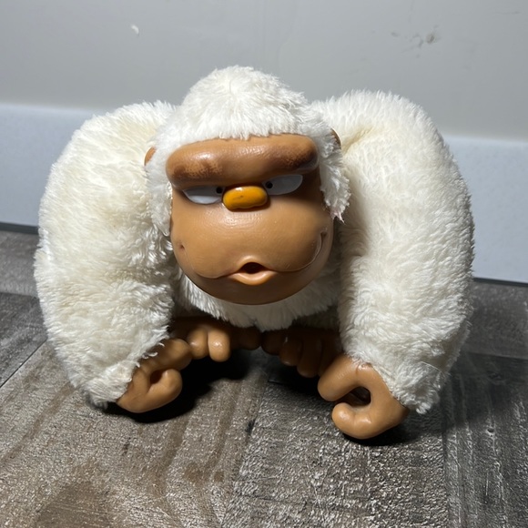 white plush monkey
